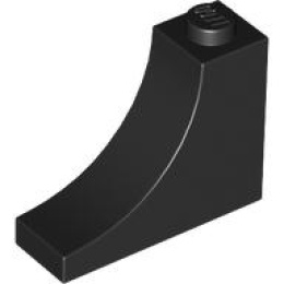 6154860 黑色 Brick, Arch 1 x 3 x 2 Inverted (18653)