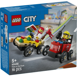 LEGO｜60458 Pizza vs. Fire Truck Race Car Pack 披薩vs.消防車賽車套裝