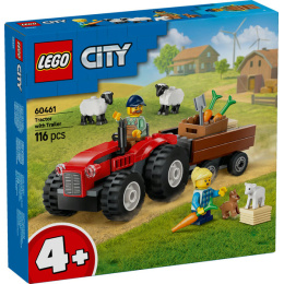 LEGO｜60461 Red Farm Tractor with Trailer & Sheep 紅色農場拖拉機與拖車和綿