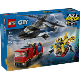 LEGO｜60462 Helicopter, Fire Truck & Submarine Remix 直升機、消防車和潛