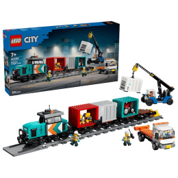 60509 Harbor Freight Train with Crane & Truck 港口貨物列車和起重機與卡車